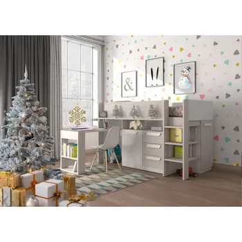 Dětská postel Multifunkční dětská postel bílá, cascina