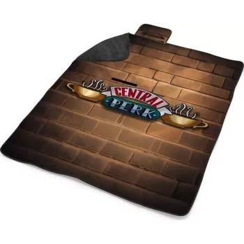 deka Sablio Plážová deka Seriál přátelé CENTRAL PERK Cihly: 200x140 cm