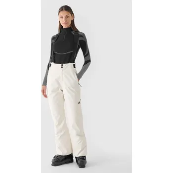 Snowboardové kalhoty 4F Dámské lyžařské kalhoty Bílé XS
