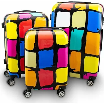 Sada kufrů do letadla cestovní XL+L+M polykarbonátové pevné 3ks MS17316