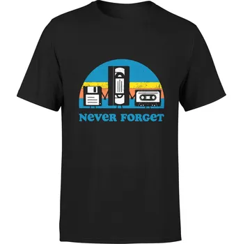 TRIČKO S POTISKEM VTIPNÉ NEVER FORGET VHS 3XL PÁNSKÉ PÁNSKÉ TRIČKO