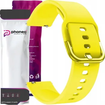 Chytré hodinky ŘEMÍNEK NÁRAMEK ŘEMÍNEK PRO CHYTRÉ HODINKY CHYTRÉ HODINKY PHONEO SILIKONOVÝ 20MM ŽLUTÝ