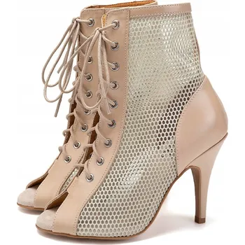 Dámské lodičky Lelka taneční boty na tango L503 - SKIN (tělová) - podpatek 10 cm, velikost 36