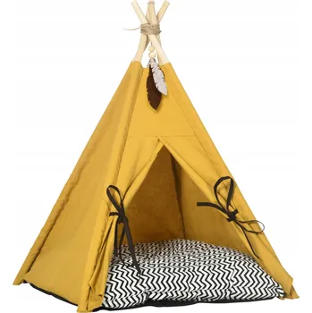 Pelíšek pro psa Jeskyně pro kočky s polštářem, pelíšek pro zvířata, zábavný design teepee