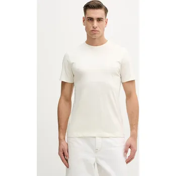 Pánské tričko Bavlněné tričko Hackett London pánské, béžová barva, HM5000056 01X, vel. M