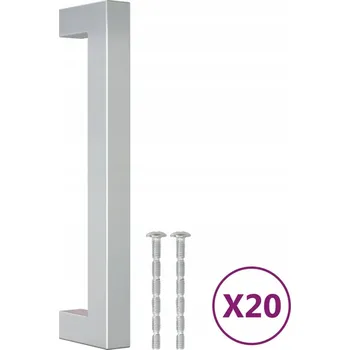 Nábytkové kování Nábytková úchytka reling stříbrná bílá 11 x 11 x 11 cm