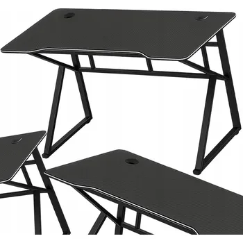 Počítačový stůl HERNÍ STŮL PRO HRÁČE GAMING CARBON XL ČERNÝ