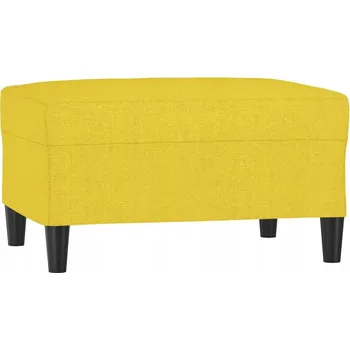 Taburet Podnožka Látka Světle žlutá 70x55x41 cm