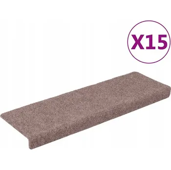 Nášlap na schod Nášlapy na schody protiskluzové jehličkové krémové 65x21x4 cm, sada 15 ks