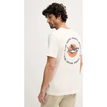 Pánské tričko Bavlněné tričko Joop! pánské, béžová barva, s potiskem, 30100514 01X, vel. S