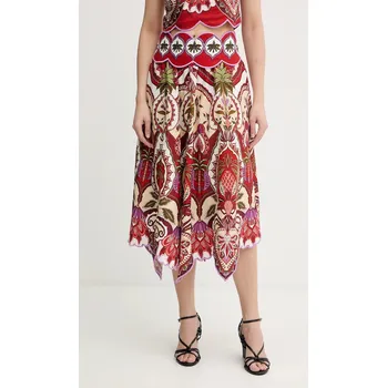 Dámská sukně Sukně s přídavkem lnu Farm Rio 344016 červená 33X, vel. L