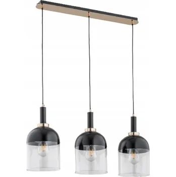 Stylové závěsné svítidlo VENTO 3x E27 výška 90cm | černé