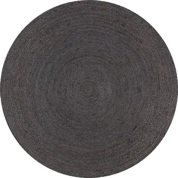 Koberec Koberec z pletené juty, ruční výroba, tmavě šedý, Ø 150 cm