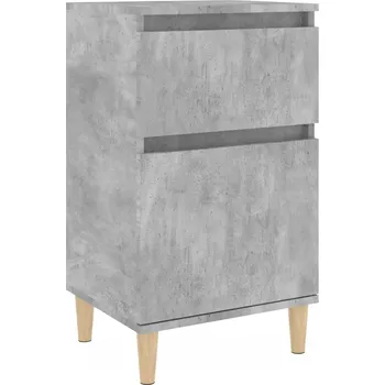 Noční stolek Elegantní noční stolek , materiál na bázi dřeva, betonu šedá, 40x35x70 cm