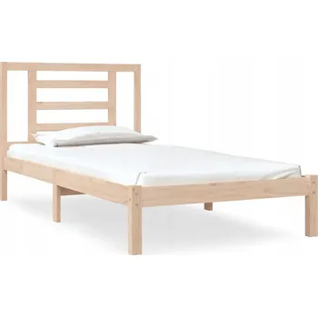 Postel Dřevěný rám postele z borovice 195,5 x 95,5 x 31 cm s čelem