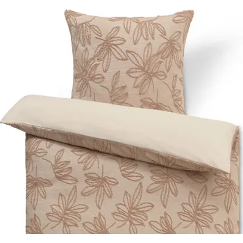 Povlečení 667129 - Tchibo - Povlečení se všívanými ozdobami - barva: béžová