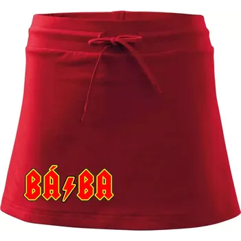 Dámská sukně Rocková rodina - babička (bába) - Sportovní sukně - two in one - L ( Červená )