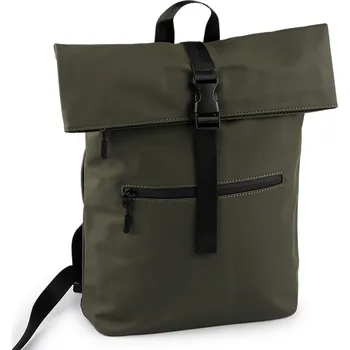 Městský batoh Batoh rolovací voděodolný 36x37 cm, střední, 11 zelená khaki