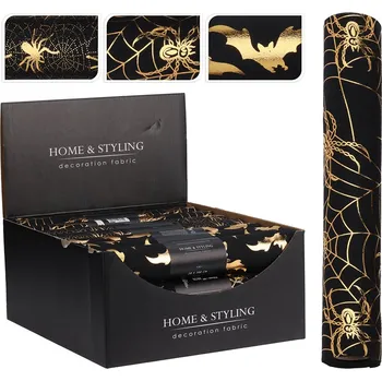 Organza látková 28x200 cm - Halloween (mix 3 motivů)