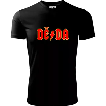 Pánské tričko Rocková rodina - děda - Pánské triko Fantasy sportovní (dresovina) - S ( Černá )