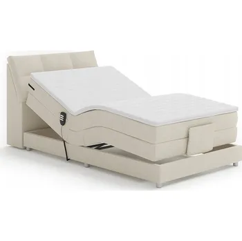 Ložnice Čalouněná jednolůžková postel Kondela 120x200, béžové odstíny