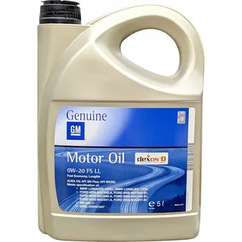 Motorový olej ORIGINÁLNÍ MOTOROVÝ OLEJ GM OPEL 0W20 FS LL DEXOS D DIESEL 5L