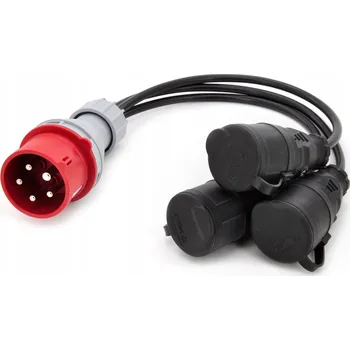 Elektrická zásuvka Elektrická Zásuvka rozbočka ELS Elektrotechnika červená