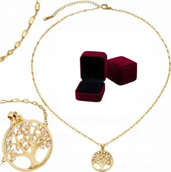 Náhrdelník Zlatý náhrdelník se srdíčkem, dárek k Valentýnu + ozdobná krabička dárek