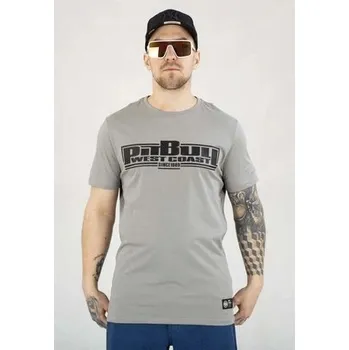 Pánské tričko PIT BULL tričko CLASSIC BOXING slim fit šedé od ARI -- M