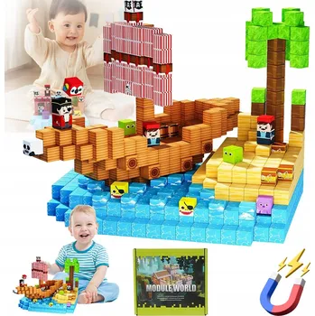 ostatní stavebnice MAGNETICKÉ STAVEBNICE MINECRAFT MAGNETICKÉ STAVEBNICE SILNÉ KOSTKY 79 BLOKY