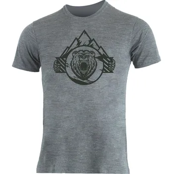 Pánské tričko BOJAN pánské triko 50% Merino 50% Bambus - Šedá 8400 / S / Šedá