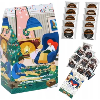 Vrták Kávový dárek s kávou v ozdobném sáčku, 10 příchutí