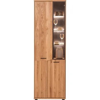 Knihovna Vysoká vitrína s osvětlením a policemi do obývacího pokoje Sangero - Meble Krysiak Barva 3 65x204 cm