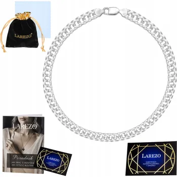 Náramek Náramek ROMBO dvojitý pancéřový stříbrný pánský 21cm plný 2mm STŘÍBRO 925