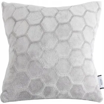 Povlak na dekorativní polštářek Dekorační povlak na polštář ZOE2 40x40 Eurofirany stříbrný geometrický 3D vzor