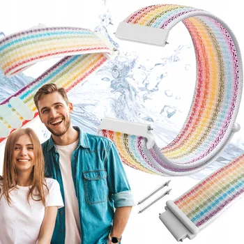 Chytré hodinky Řemínek ChronSmarta pro chytré hodinky Garett Kids Essa 4G, duhový nylonový