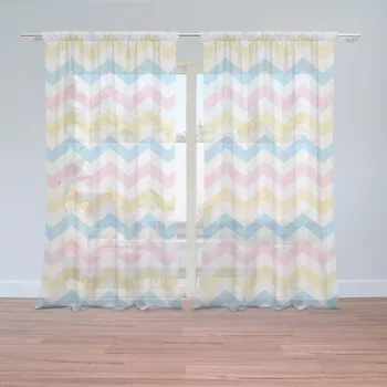 Záclona Sablio Záclony Tříbarevné klikyháky: 2ks 150x250cm