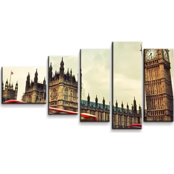 Obraz Sablio Obraz - 5-dílný Londýn - 100x60 cm