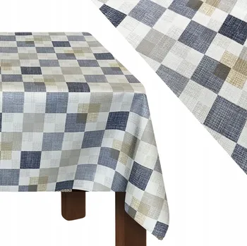 ubrus UBRUS S VOSKOVANÝM POVRCHEM na stůl 140x160 cm, silný, s textilní podložkou, ODOLNÝ PROTI SKVRNÁM