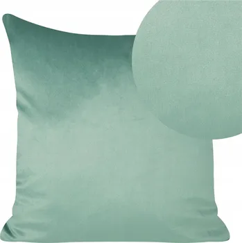 Povlak na dekorativní polštářek Dekorativní velurový povlak na polštářek Pierre, jednobarevný, 40x40 cm, mořská