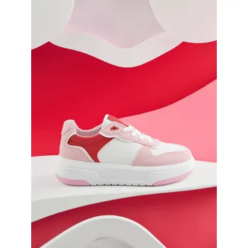 Dámské tenisky Sinsay - Tenisky z imitace kůže - pastelová růžová - 5052Z-03X - 5052Z-03X-40-1