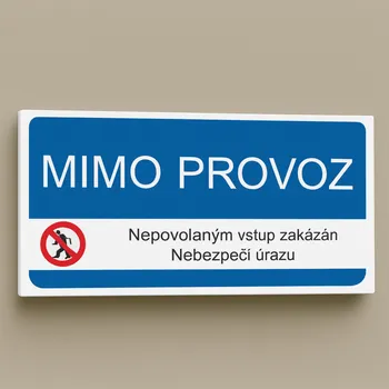 Traiva s.r.o. Mimo provoz Verze: Samolepka 190 x 90 mm tl. 0.1 mm - Kód: 03372