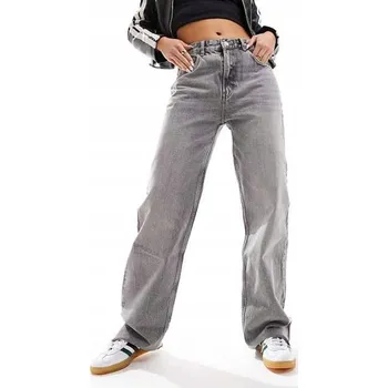 Dámské džíny PULL&BEAR ŠEDÉ ROVNÉ DŽÍNY Velikost 36