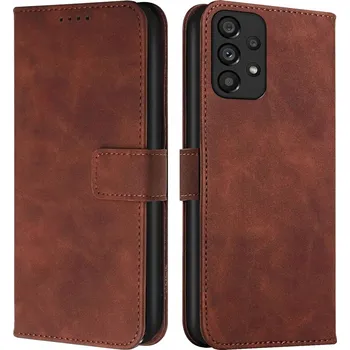 Pouzdro na mobilní telefon Pouzdro Kožené Peněženkové + SKLO pro Samsung Galaxy A52 / A52 5G / A52s 5G