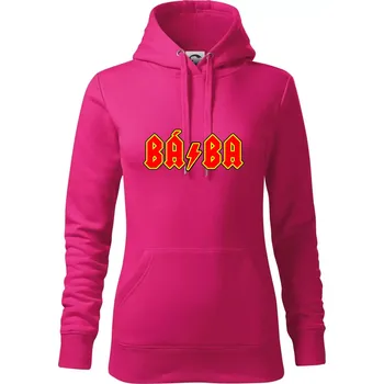 Dámská mikina Rocková rodina - babička - Mikina dámská Cape s kapucí - 2XL ( Purpurová )