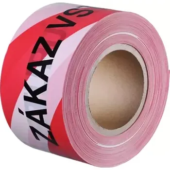 Výstražná páska DENB páska bariérová 75mmx250m červeno/bílá VSTUP ZAKÁZÁN