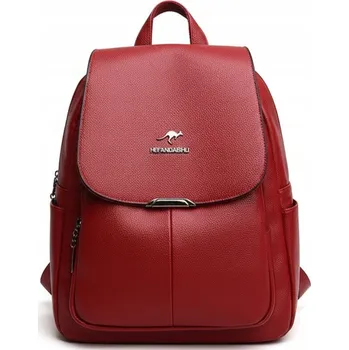 Městský batoh Batoh Dámský vínově červený kožený batoh taška batoh
