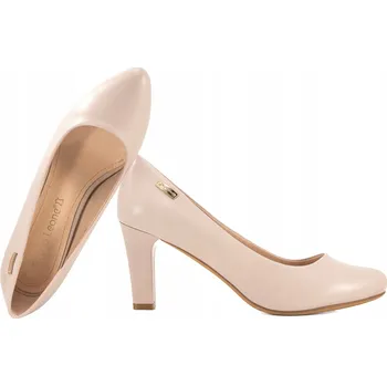 Dámské lodičky SERGIO LEONE 1459 Lodičky na sloupkovém podpatku, polobotky, jehlové podpatky, chladná béžová, velikost 39, šedá