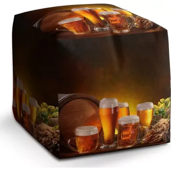Taburet Sablio Taburet Cube Sklenice s pivem: 40x40x40 cm