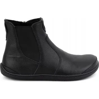 Dámská zimní obuv Dámské barefoot kotníkové boty se zipem, zateplené 1263 černé 42